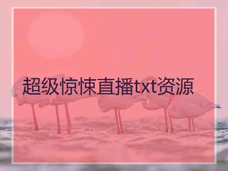 超级惊悚直播txt资源
