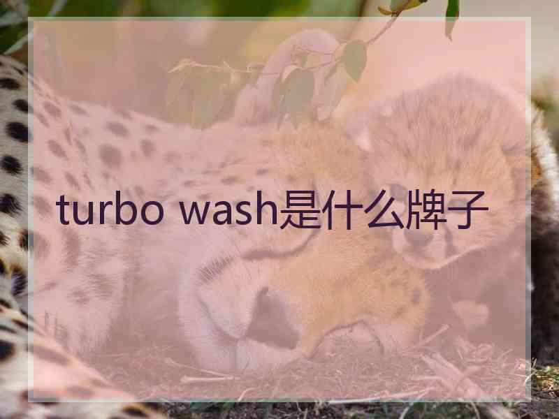 turbo wash是什么牌子
