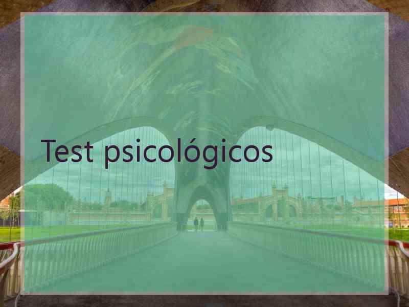 Test psicológicos