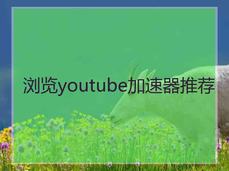 浏览youtube加速器推荐