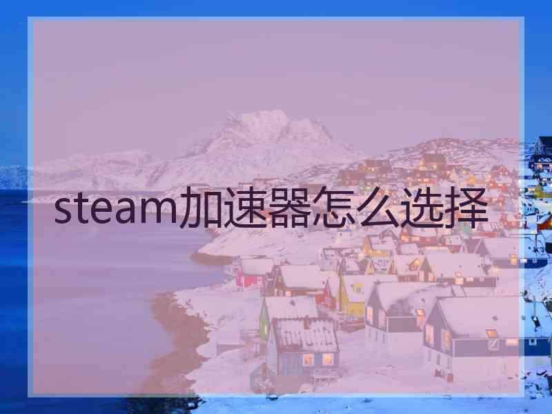 steam加速器怎么选择