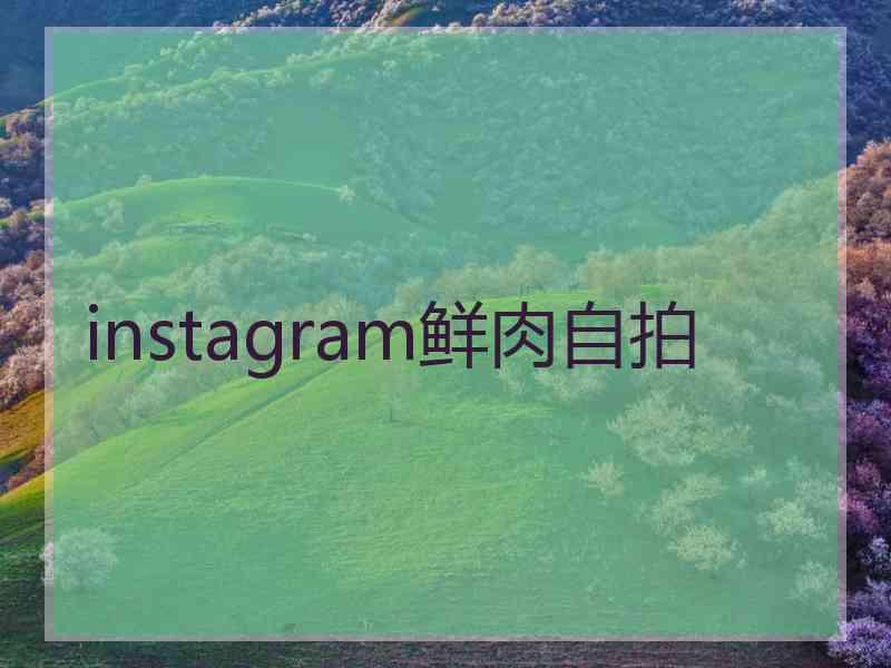 instagram鲜肉自拍