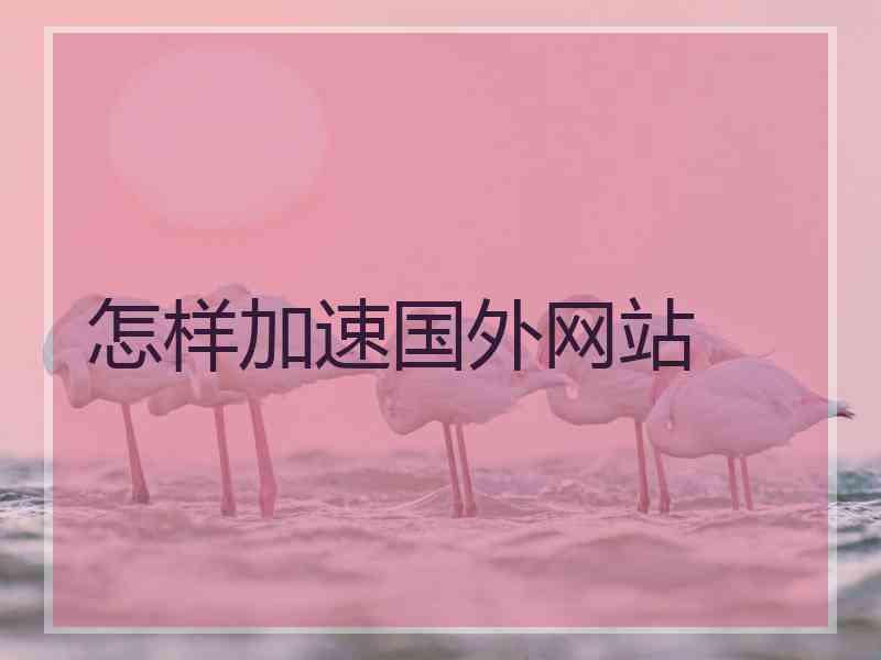 怎样加速国外网站