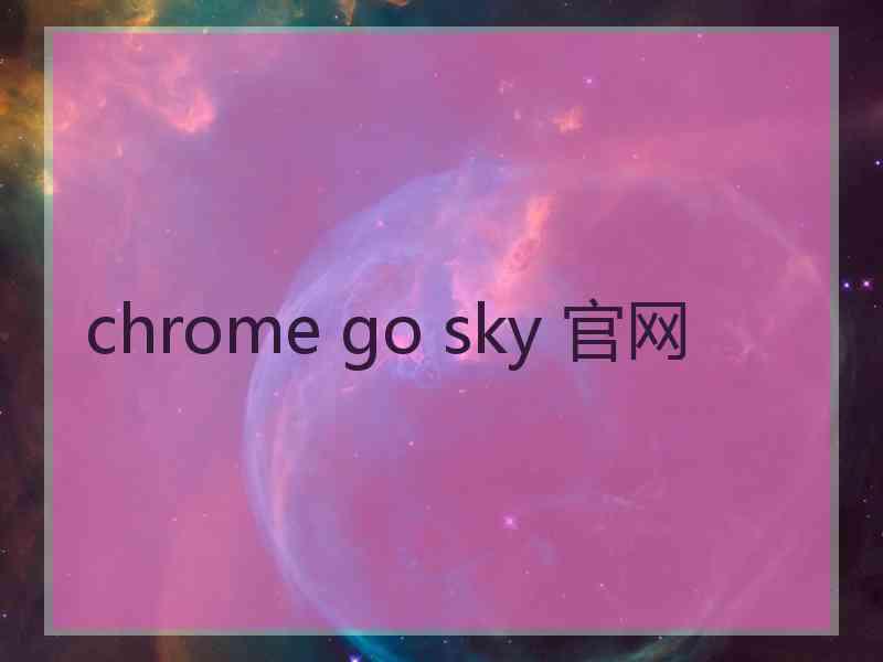 chrome go sky 官网