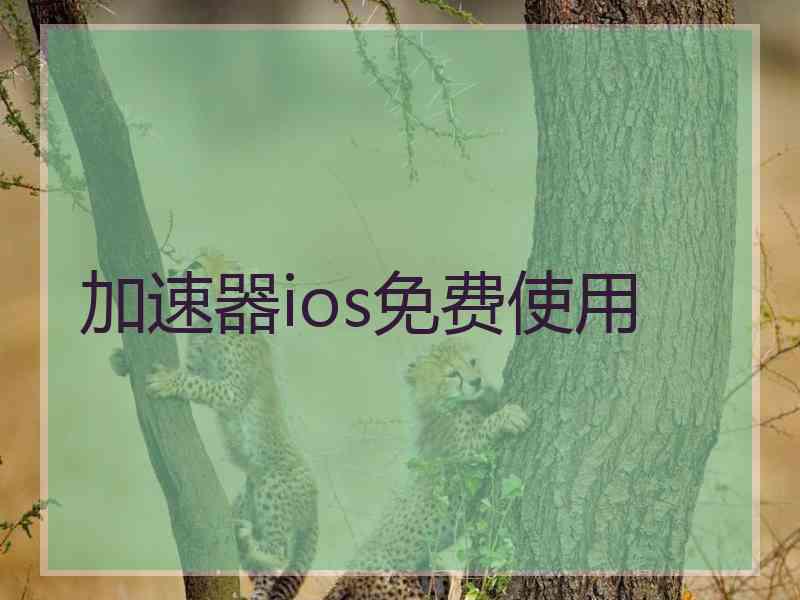 加速器ios免费使用