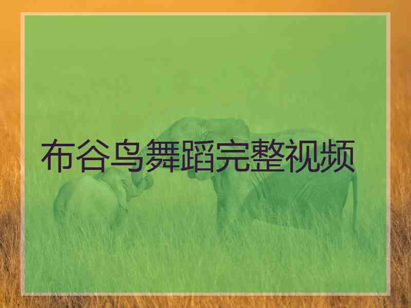 布谷鸟舞蹈完整视频